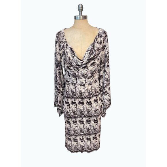 Leifsdottir Anthropologie Print Kimono Sleeve Dress Medium - Picture 1 of 6
